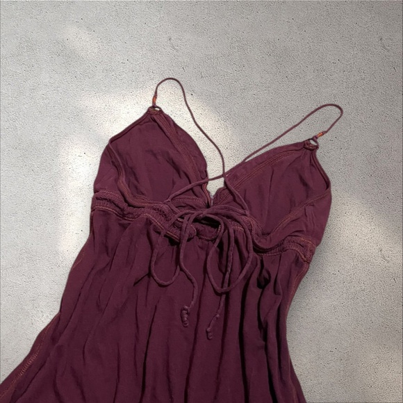 Gilly Hicks Maroon Deep V Strappy Camisole - Picture 6 of 8